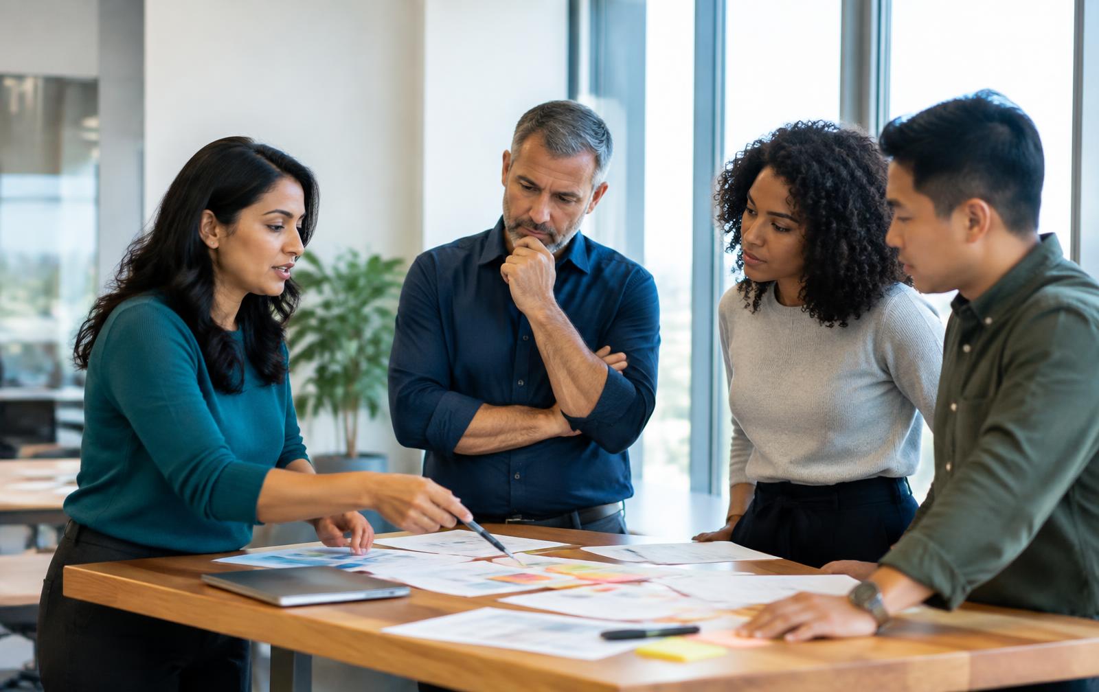 A team developing leadership and professional skills